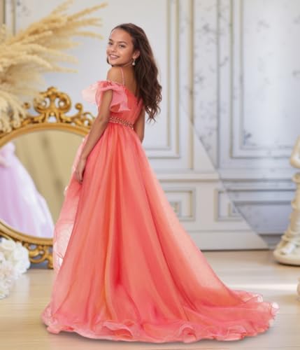 LTW Pageant Dress for Girls Organza Quinceanera Dress Rhinestones Flower Girl Dresses4