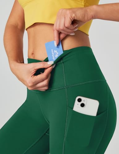Image of Heathyoga Capri Leggings for Women High Waisted Capri Leggings with Pockets for Women Tummy Control Yoga Pants Women