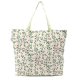 [キャスキッドソン] トートバッグ N07993 LARGE FOLDAWAY TOTE TWIN FLOWERS ECRU [並行輸入品]