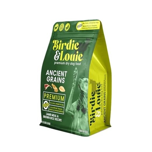 Birdie and Louie Dry Dog Food Lamb Meal & Brown Rice Recipe 3.5 Lb Easy Seal Bag (1 Bag)