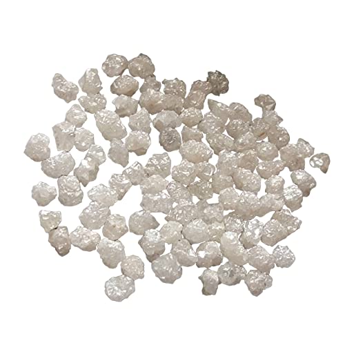 Gems For Jewels Women's 2.5-3.5mm White Rough Diamond, White Raw Diamond, Uncut Diamond, Loose White Diamond, Conflict Free Diamond For Jewelry (5Pcs To 50Pcs), 2.5-3.5mm Approx., 25 PCS