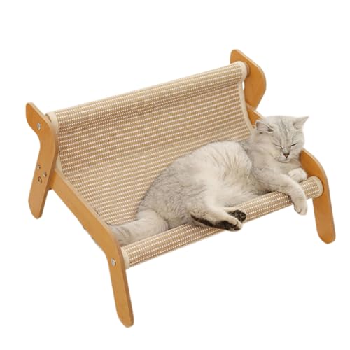 つめとぎ 猫 ソファ 爪研ぎベッド 夏用ひんやりマットタイプ 多機能ねこいち 爪研ぎベッド 小型?大型猫対応 通気性 滑り止め 洗える 猫用家具 (リネン(大きいサイズ))