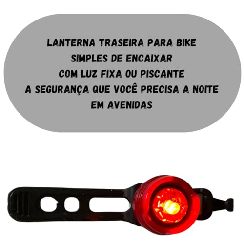 Kit Retrovisor Encaixe Guidão Lanterna Traseira Para Bike Segurança