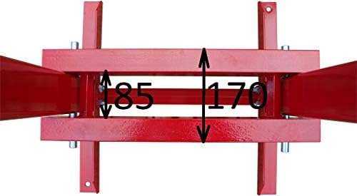 Bild 6 - CARMAX Werkstattpresse 12T Hydraulikpresse + Druckstücksatz 56-88mm – Rahmenpresse hydraulisch Dornpresse 12000kg