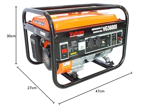 Vulcan Trent Gerador a Gasolina 4T 208Cc 7Hp 2.9 KVA 2900Watts Bivolt VG3600S