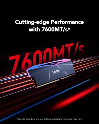 Image of Lexar ARES Gen2 RGB DDR5 RAM 48GB Kit (2 x 24GB) 7600MHz, 288-Pin UDIMM Desktop Memory, PC Gaming Computer Memory for Intel XMP 3.0, DRAM Empowered by SK hynix /CL38-48-48-121 /1.35V(LD5U24G76C38BR-RGD)