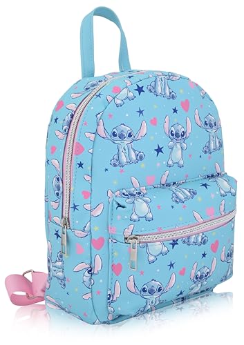 Image of Disney Lilo and Stitch Backpack for Women, Men, Boys, Girls, Unisex | Cute PU Leather 10 inch Stitch Mini Backpack Purse Shoulder Purse | Stitch Bag and Stitch Accessories