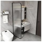 Parete frangivista per orinatoio – Pannello deflettore impermeabile per bagno, nero, 55 x 120 cm, ideale per una maggiore privacy del bagno e separato
