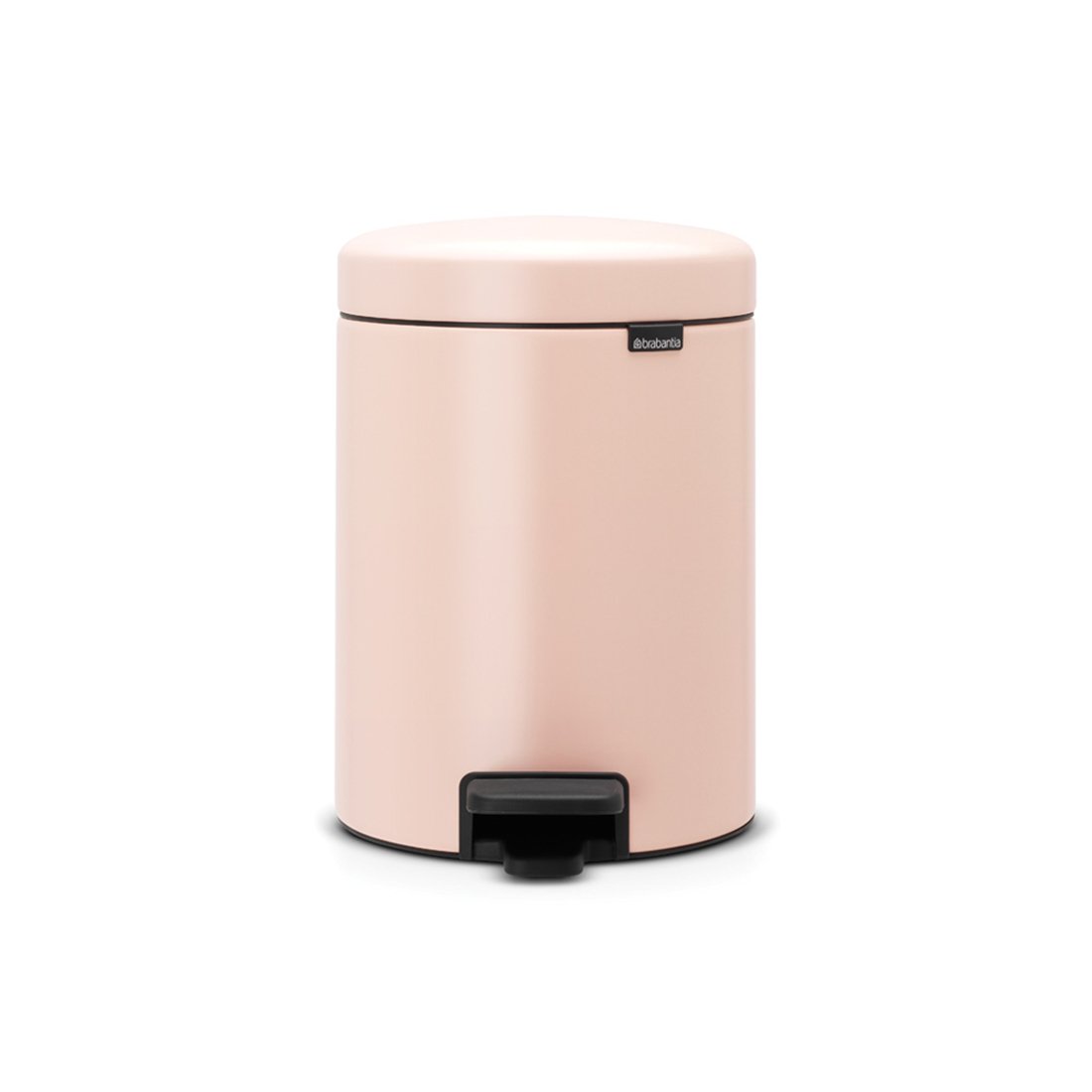 Brabantia Treteimer mit Inneneimer aus Kunststoff, stahl, Clay Pink, 5 Liter
