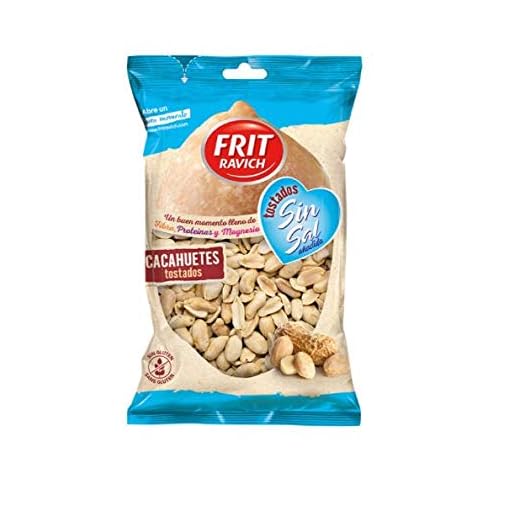 CACAHUETES TOSTADOS SIN SAL FRIT RAVICH 120 GR (PAQUETE DE 9 UNIDADES)
