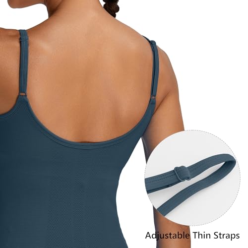 MathCat Workout Tops for Women with Built in Bra Camisole Workout Tank Tops Adjustable Thin Straps Yoga Tank Tops4