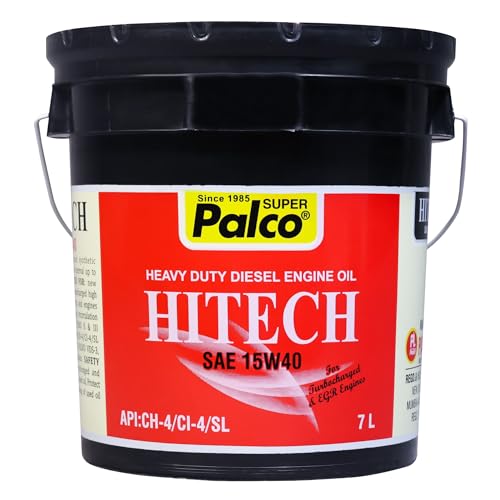 Image of PALCO HITECH 15W40 API: CI4 / SL Heavy Duty Diesel Engine Oil Synthetic Technology | Maximum Power & Superior Protection | For SUVs, MUVs & Crossovers | 7 Litres