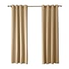 Window Blackout Curtains Thermal Insulated Eyelet Solid Curtains Room Darkening Curtains for Bedroom Living Room Window Door Home Decor Beige 1 Panel 52 x 84