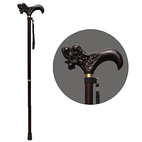 Canne en bois portable amovible pour balades et voyages seniors