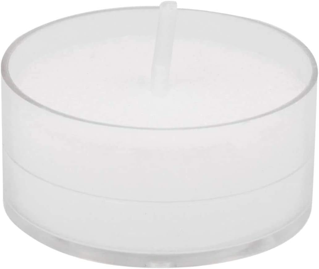 Root Candles Unscented Tealights Beeswax Blend 4-Hour Tealight Candles, 8-Count, Clear Cups