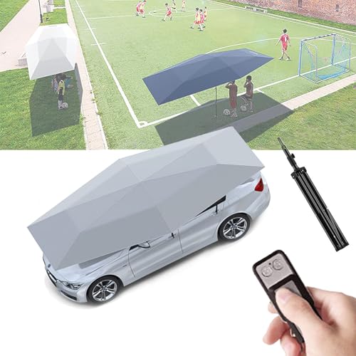 Automatisches Auto-Top-Dach-Regenschirm 2 in 1 tragbarer elektrischer Sonnenschutz für RV-Außencamping-wasserdichte winddichte faltbare motorisierte Fahrzeugabdeckung mit abnehmbarer Batterie und star