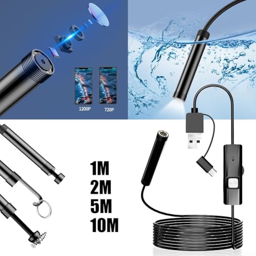 Telecamera periscopio 640P HD con 6 LED regolabili impermeabile da 8 mm per ispezioni facili sui dispositivi 200 cm