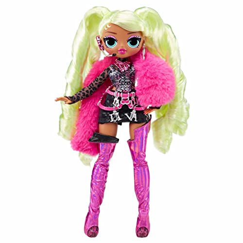 L.O.L. Surprise! OMG Fierce Muñeca de Moda - Lady Diva - de 29 cm con 15 sorpresas - Incluye Ropa, Accesorios y Soporte para la muñeca - Coleccionable - Edad: 3+ años, 585275, 1 unidad