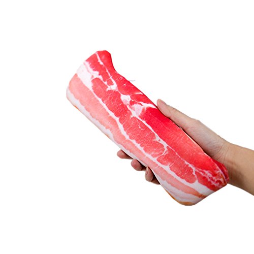 Funny Live Creative Simulation Vegetables Pencil Holders Unique Handbags Makeup Bag Fatty Pork, Carrot, Cabbage, Bamboo Shoots, Balsam Pear Pencil Case (Fatty Pork) #TOP1