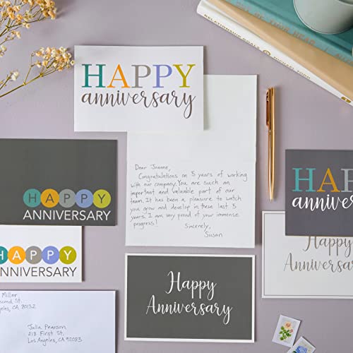 Juvale 36 Pack Happy Anniversary Cards With Envelopes, Bulk Box Set For Business, Work, Employee Anniversaries (4X6, Blank Inside) #TOP2