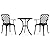 GROSERY Furniture Sets 3 Piece Bistro Set Cast Aluminum Black,Durable Outdoor Bistro Set: WeatherResistant Cast Aluminum Patio Furniture for YearRound Comfort Garden Conversation Sets