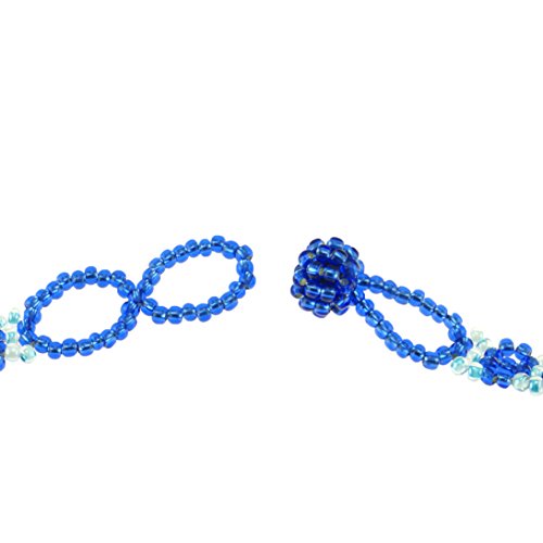 Fimo Discs with Dolphin Design on Blue Glass Seed Beads Anklet3
