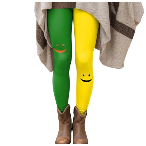 Halloween Leggings for Women,TummyControl Skeleton Pumpkin Printed Stretchy Leggings Girls Yoga Pants2