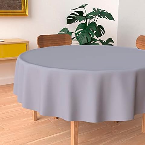 Soleil d'ocre Alix - Round Tablecloth - Anthracite Grey, gray, Diamètre 180 cm Cover