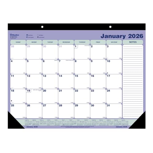 BLUELINE - Blueline® 2026 Monthly Desk Pad Calendar, 12 Months, January to December, 21.25" x 16" (C181731-26)