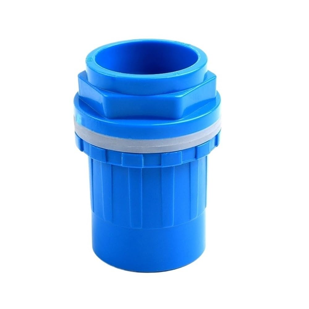 Pipe Drainage Joint 5Pcs Irrigation Inlet Outlet Joints 20/25/32/40/50mm, PVC Pipe Connectors for Fish Tank Garden Aquarium(Blue,50mm)