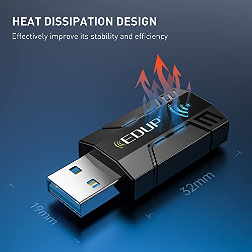 Edup Ac 1300Mbps Usb Wifi Adapter For Pc Usb 3.0 Wireless Dongle, 5Ghz /2.4Ghz Dual Band 802.11Ac Network Adapter For Desktop Laptop,Built-In Antenna Supports Windows 10/8/7/Xp/Vista/Mac10.6~10.15 #TOP5