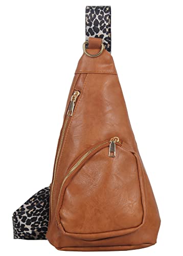Tinvskqqkj Women's Chest Sling Bag With Leopard Strap Crossbody Sling Backpack With Pockets For Cycling Hiking Travel… #TOP10