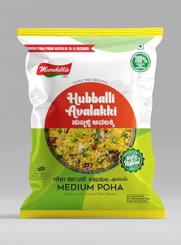 Image of Murshilli's - Medium Poha - 900g | Atukulu | Hubballi Avalakki (North Karnataka's Special Poha | Fresh from Factory)