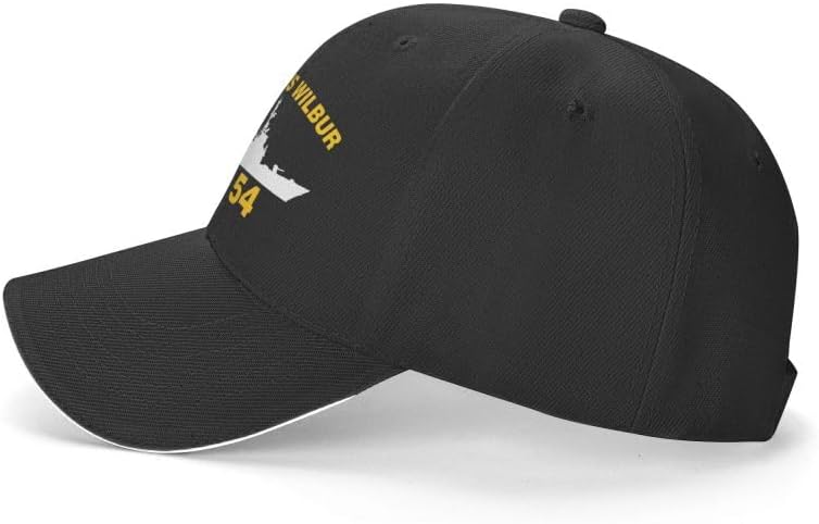 USS Curtis Wilbur DDG 54 Unisex Cap Sandwich Baseball Cap Classic Trucker Cap Adjustable Casquette Dad Hat Black
