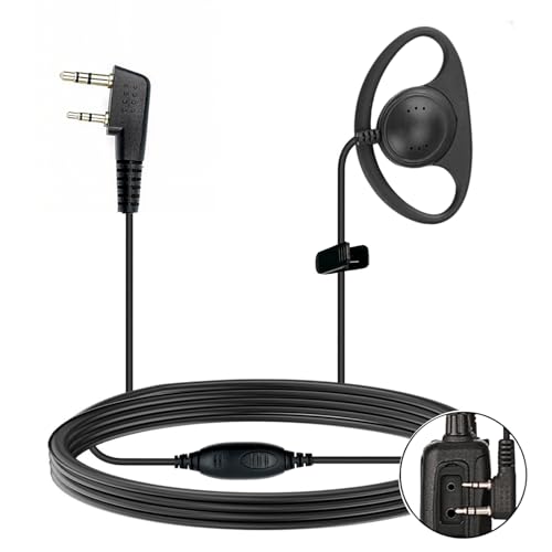 PTT/�}�C�N�t��D�^�C���[�s�[�X Kenwood Baofeng SAMCOM BTECH Retevis �g�����V�[�o�[���W�I BF-F8HP UV-82HP UV-5R UV82 UV82C UV5X3 TK NX�A�g�����V�[�o�[�w�b�h�Z�b�g�A2�s��