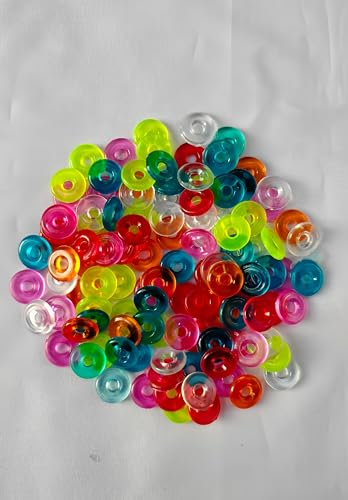 Image of VTL Pack of 100 Pcs Ear Buttons for Earrings Support Button Assorted Colours Plastic for Womens (Medium Size)
