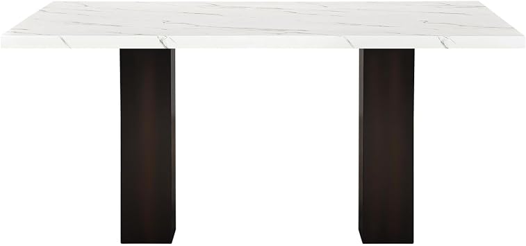 New Classic Furniture Faust 5-Piece Wood Adjustable Dining Table Set, Gray