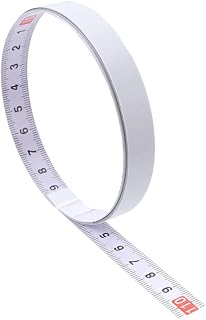 NUOLUX 自己接着式スチール製メトリック定規テープ 正確な計測と耐摩耗スケール 0.1-100mm対応 マイタートラックやテーブルソー 作業台 壁面に最適な木工用定規