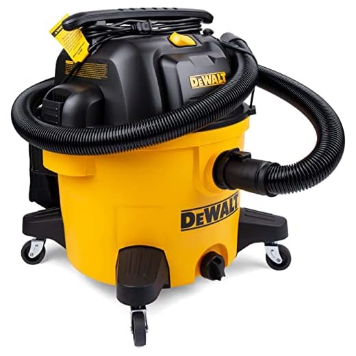DEWALT Aspirador de pó úmido/seco de poliéster de 19 litros, amarelo