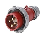 1pc Waterproof Industrial Plug 16A 4-Core 4P+PE with CQC Certification - Durable and Flame Retardant