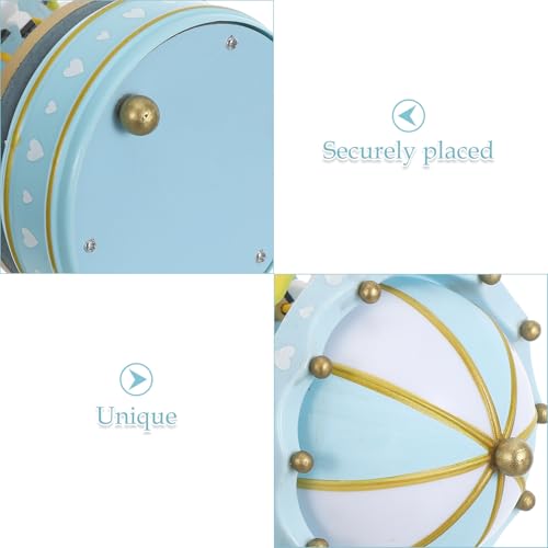 NUOLUX 木製カルーセルオルゴール ぜんまい式機械仕掛け プラ製金属パーツ使用 クリスマス飾り 部屋向け誕生日プレゼント 娘へホリデーミ [3]