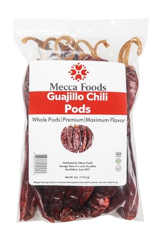 Guajillo Chiles 4oz – Dried Mexican Chili Peppers | Authentic Mild-Heat for Mole, Pozole, Tacos, Salsas & Adobo | Premium Grade