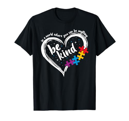 Autism Be Kind Women Men Kids Blue Be Kind Autism Awareness T-Shirt