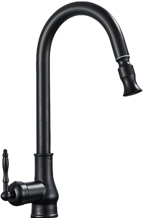 Robinet de cuisine en laiton antique noir idéal pour îlot central