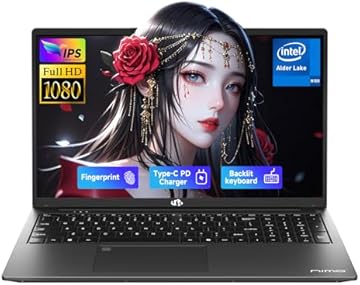 17.3" FHD IPS Student-Laptop-Computer - 16GB RAM 256GB SSD, Pentium 4 Cores N100(Beat i3-1115G4, Up to 3.4GHz) 65W Type-C Fingerprint Backlit Keyboard Wi-Fi 6 BT5.2