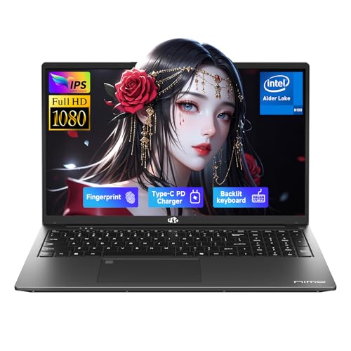 17.3" FHD IPS Student-Laptop-Computer - 16GB RAM 256GB SSD, Pentium 4 Cores N100(Beat i3-1115G4, Up to 3.4GHz) 65W Type-C Fingerprint Backlit Keyboard Wi-Fi 6 BT5.2