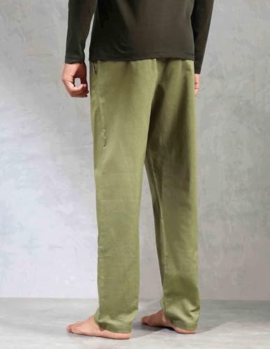 Image of U.S. POLO ASSN. Mens OELP8 Relaxed Fit Cotton Linen Lounge Pants