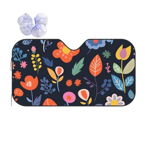 Parasol ventana delantera automóvil de flores cubiertas parabrisas coche furgonetas