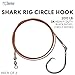 Tackle Crafters Shark Fishing Rig Circle Hook - Pack of 3 Shark Leader Fishing Saltwater - Stainless Steel Shark Rigs for Shark, Tuna, Grouper