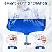 2000mL Sterile Urinary Drainage Bag, 10 Pack Overnight Catheter Bags with Anti-Reflux Drip Chamber, Professional Men Women Urine Bags with 48
